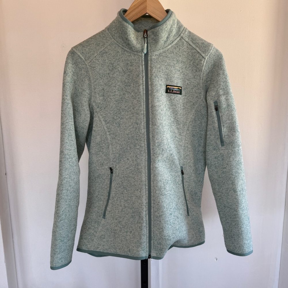 L.L. Bean Women's Sweater Fleece Jacket - Teal, Small